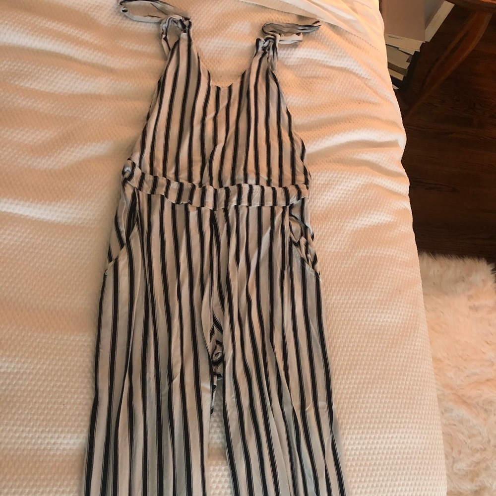 Blue and White Jumpsuit